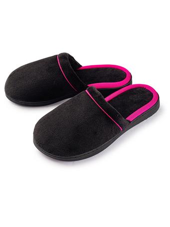 ROXONI - Women's Slippers Memory Foam Soft Terry Ladies House Slipper BLACK