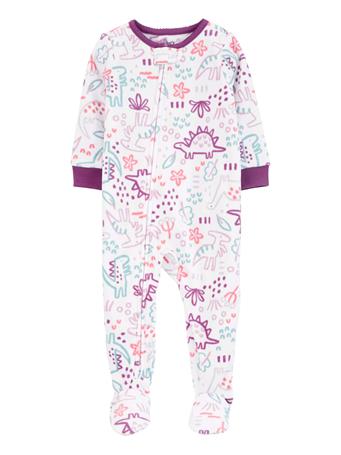 CARTER'S - Baby 1-Piece Dinosaur Fleece Footie Pajamas IVORY