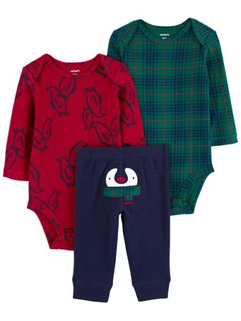 CARTER'S - Baby 3-Piece Holiday Little Character Set NAVY