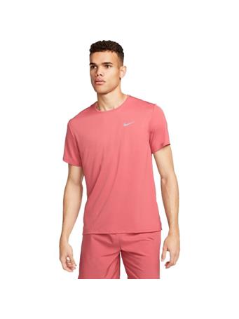NIKE - Miler Men's Dri-FIT UV Short-Sleeve Running Top ADOBE RED