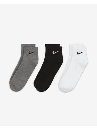 NIKE - Everyday Cushioned Trainer Socks WHITE(BLACK)/CARBON HEATHER