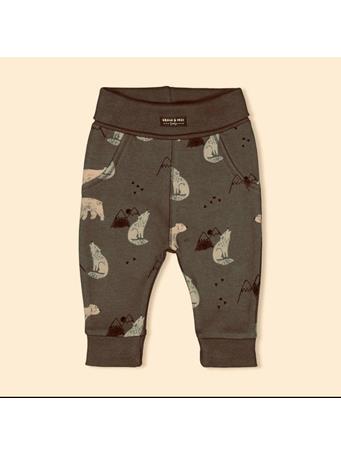 FEETJE - BRAVE Allover Signature Print Soft French Terry Pant ARMY GREEN