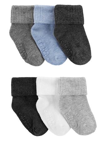 CARTER'S - Baby 6-Pack Foldover Cuff Socks NO COLOR