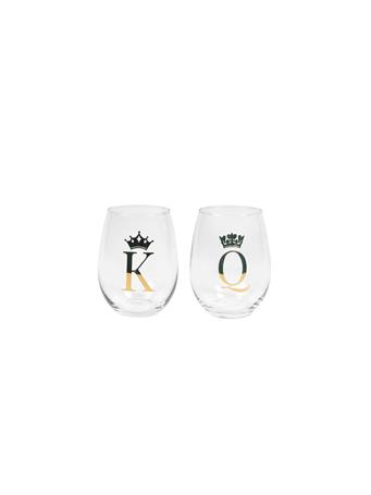 HARMAN INC - King | Queen Stemless Wine Glass Set Of 2 Gold NO COLOR