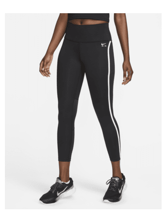 NIKE - Air Fast Women's Mid-Rise 7/8 Running Leggings with Pockets BLACK/BLACK/(WHITE)