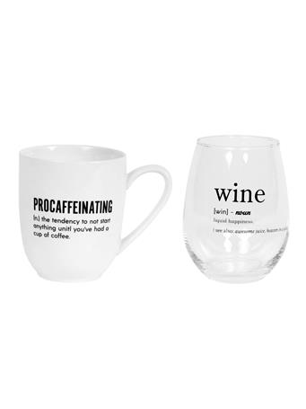 HARMAN INC - Define Coffee Mug & Wine Glass Set NO COLOR