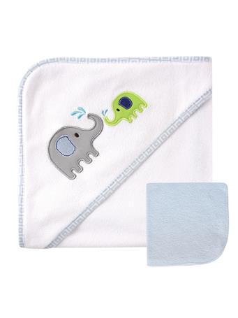 BABYVISION - Luvable Friends Hooded Towel And Washcloth BLUE