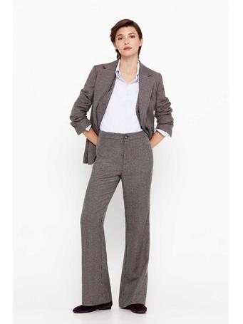 CORTEFIEL - Checkered Flared Pants PURPLE/LILAC