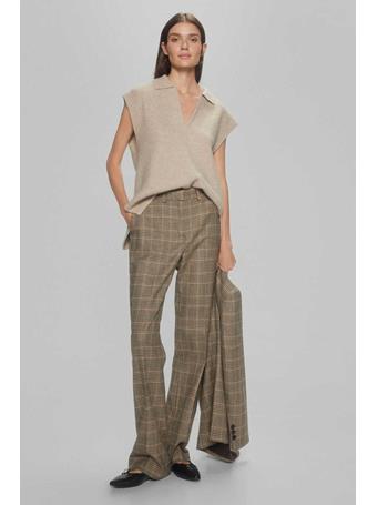 PEDRO DEL HIERRO - High-Waisted Straight Trousers SAND