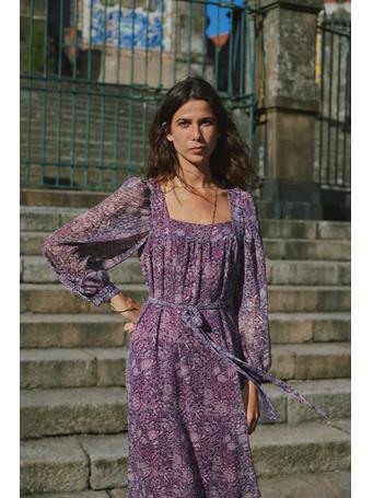 HOSS INTROPIA - Printed Midi Dress MEDIUM BROWN