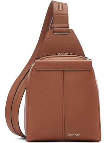 CALVIN KLEIN - Women's Myra Convertible Sling Backpack  CARAMEL