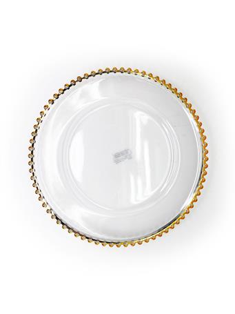 Beaded Edge Plate Charger GOLD