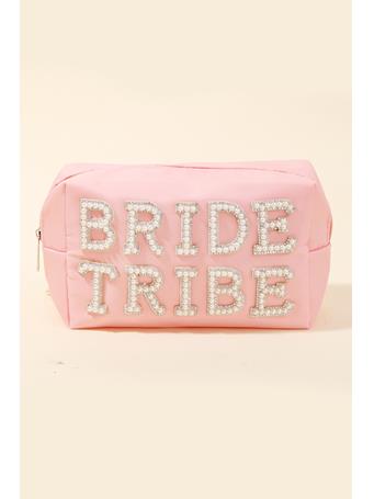 ANARCHY STREET - Bride Tribe Pearly Cosmetic Bag PINK