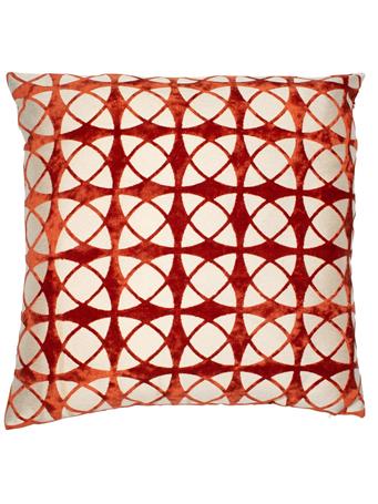 MALINI - Spiral Orange Cushion ORANGE
