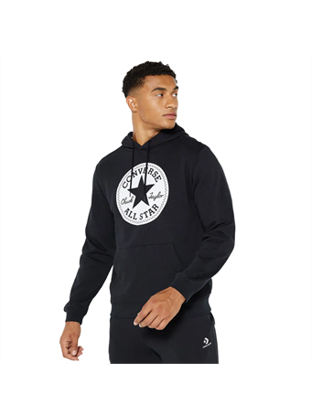 CONVERSE -  Classic Fit Front Hoodie BLACK