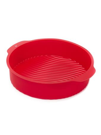   HOME BASICS -  Silicone Pie Pan RED