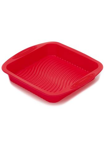   HOME BASICS -  Square Silicone Baking Pan RED
