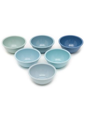   HOME BASICS -  6 Piece Stacking Prep Bowl Set BLUE