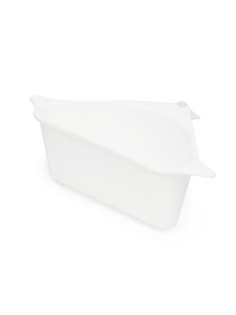   HOME BASICS -  Corner Sink Caddy, White WHITE