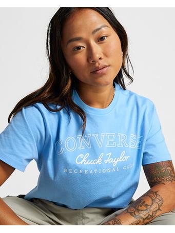 CONVERSE - Retro Chuck Taylor Cropped T-Shirt CONVERSE LIGHT BLUE