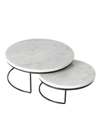   HOME BASICS - Sophia Grace 2 Piece Nesting Marble Tabletop Risers WHITE