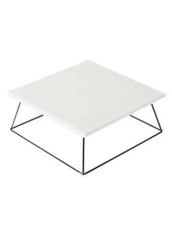   HOME BASICS - Sophia Grace Square Marble Table Riser WHITE