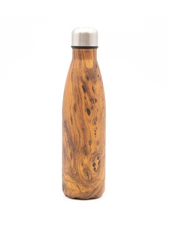 32?N - Stainless Steel Insulated 17oz/ 500ml Water Bottle in Wood Grain NATURAL