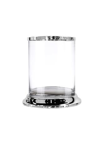 DIAMOND STAR GLASS - Candle Holder SILVER