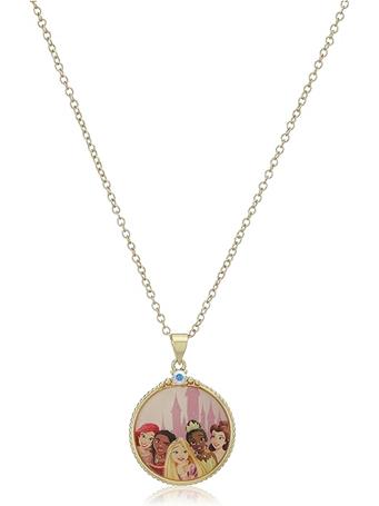 DISNEY - Princess Gold Circle Pendant Necklace NO COLOR