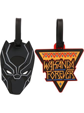 DISNEY - Marvel Black Panther Black and Yellow 2 Piece Luggage Tag Set NO COLOR