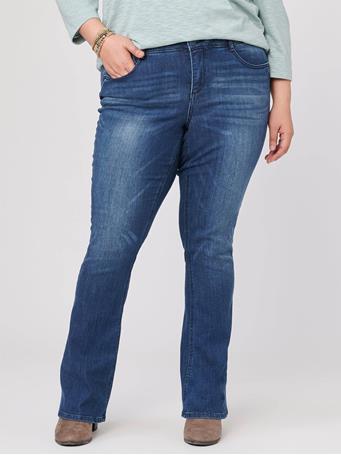 DEMOCRACY - "Ab"solution Itty Bitty Bootcut Plus Jeans BLUE