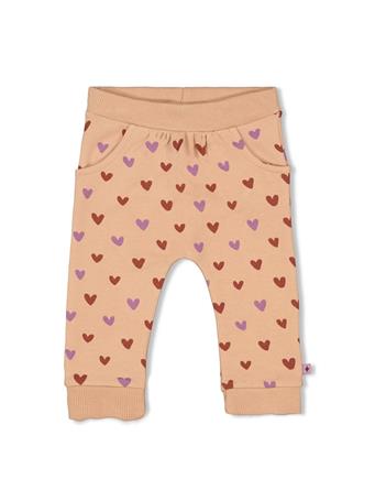 FEETJE - OH DEAR Hearts Allover French Terry Pant SAND
