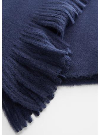 MANGO - Fringed Edge Scarf NAVY