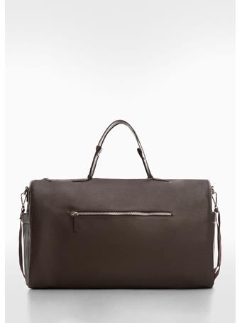MANGO - Patent Leather-effect Bowling Bag OLIVE