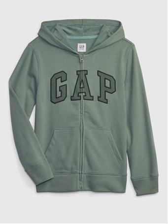 GAP - Logo Zip Hoodie SAGE