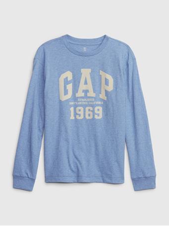 GAP - Kids 1969 Logo Graphic T-Shirt BLUE HEATHER