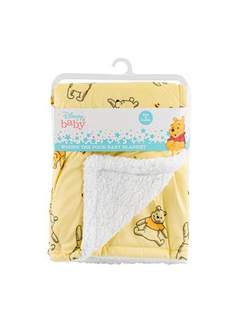 DISNEY - Winnie the Pooh Baby Blanket- 30"x40" YELLOW