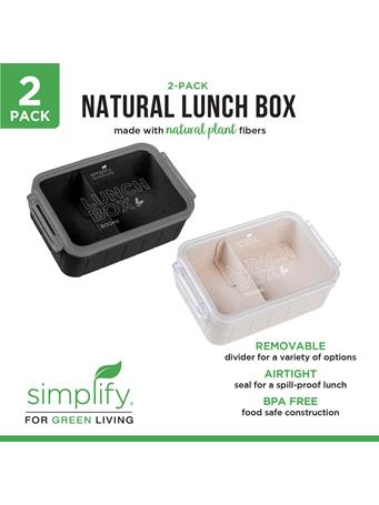 SIMPLIFY- 2Pk Eco Wheat Lunch Box ASSORTED