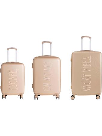 KENNEDY INTERNATIONAL - Rae Dunn On My Way Suitcase CHAMPAGNE
