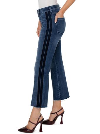 LIVERPOOL JEANS - Hannah Crop Flare With Velvet Trim GILMORE