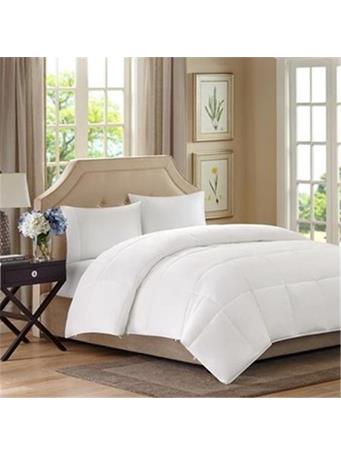E E CO - Sleep Philosophy BASI10-0257 Benton 2 Layer Down Alternative Comforter Full & Queen WHITE