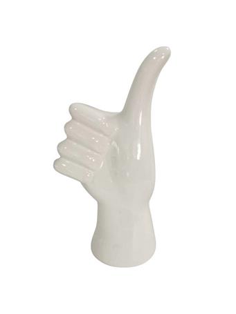 SAGEBROOK HOME - 6"H Thumbs Up Table Deco WHITE