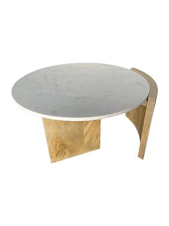 SAGEBROOK HOME - Marble Top Coffee Table WHITE