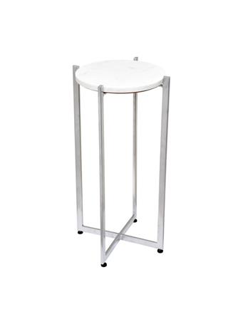 SAGEBROOK HOME - Ciana Style 23'' Cross Legs End Table SILVER