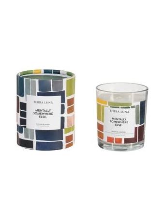 SAGEBROOK HOME - Glass Somewhere Else Boxed Candle MULTI