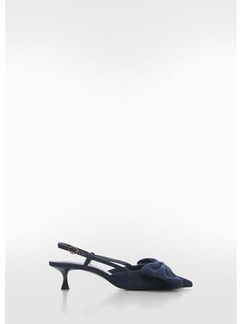 MANGO - Bow-heeled Denim Shoes NAVY