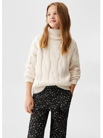 MANGO - Flower Print Pants BLACK