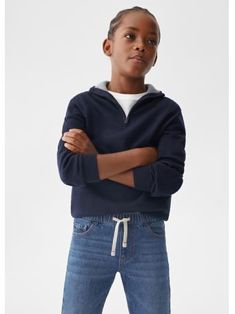 MANGO - Drawstring Waist Jeans BLUE