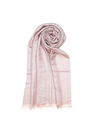 FRAAS - Solid Metallic Woven Evening Wrap ROSE