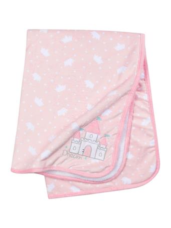 GERBER CHILDRENSWEAR - Girls Princess Castle Plush Blanket PINK